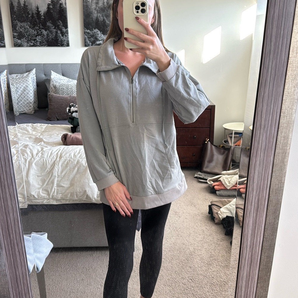 Soft tunic quarter zip